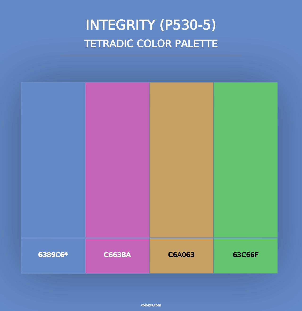 Integrity (P530-5) - Tetradic Color Palette