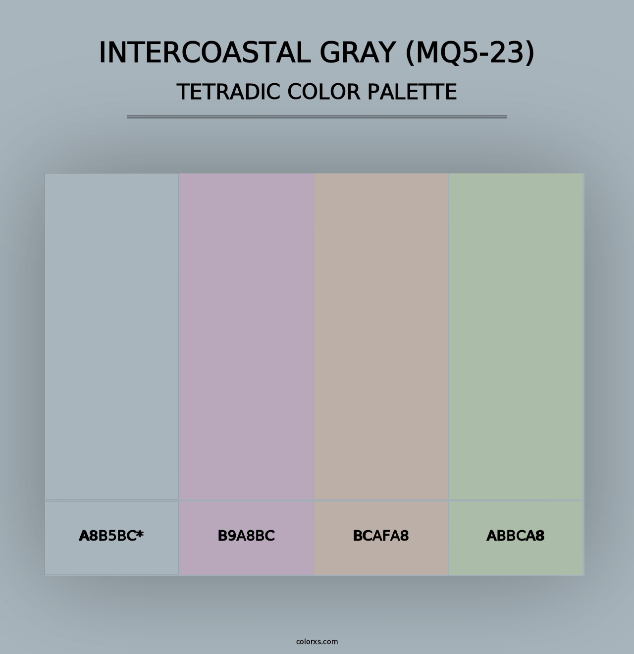 Intercoastal Gray (MQ5-23) - Tetradic Color Palette