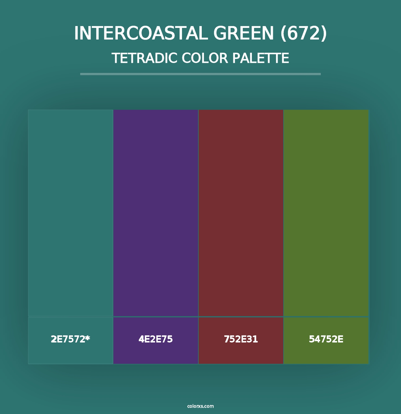 Intercoastal Green (672) - Tetradic Color Palette