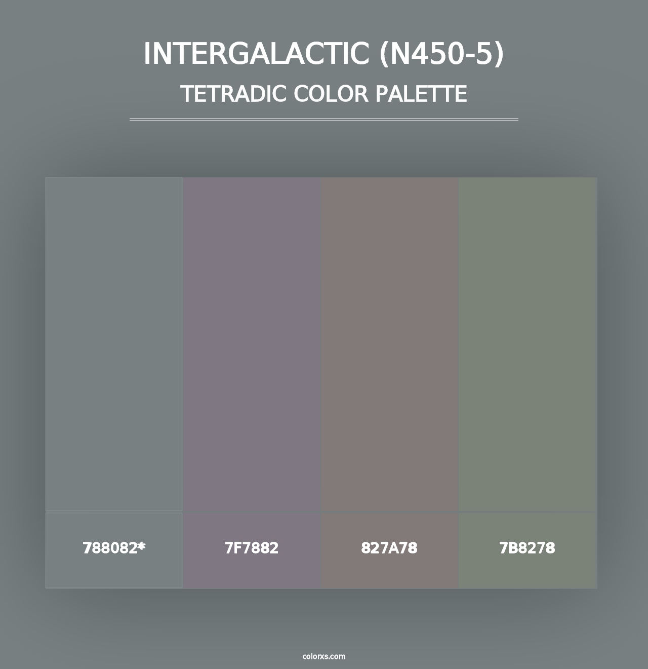 Intergalactic (N450-5) - Tetradic Color Palette