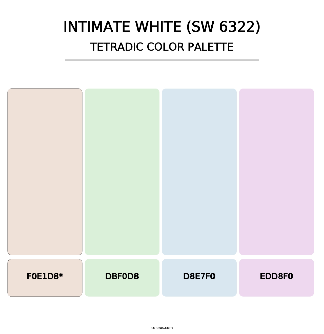 Intimate White (SW 6322) - Tetradic Color Palette