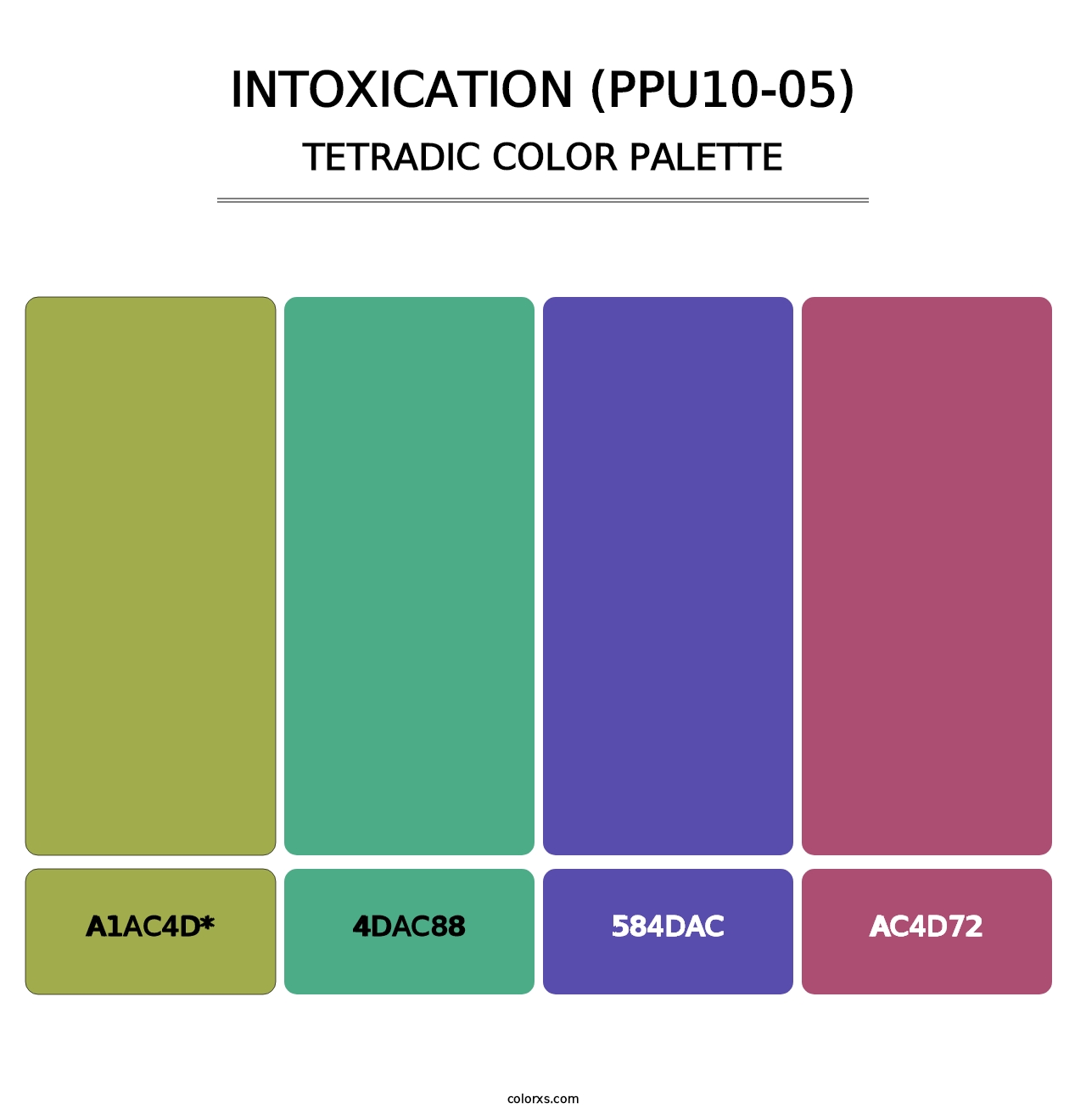 Intoxication (PPU10-05) - Tetradic Color Palette