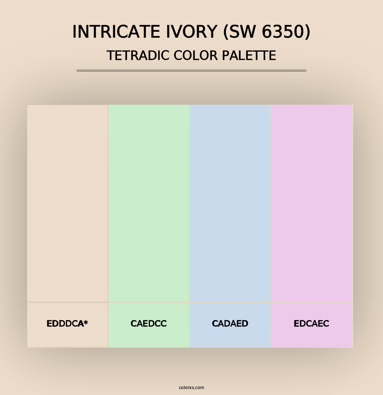 Intricate Ivory (SW 6350) - Tetradic Color Palette