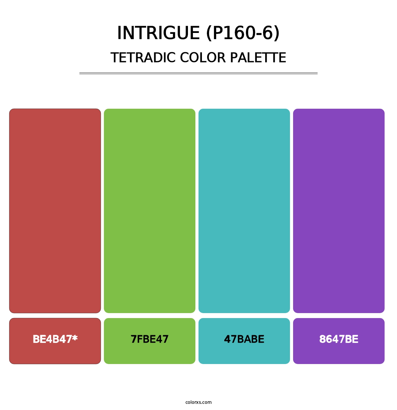 Intrigue (P160-6) - Tetradic Color Palette