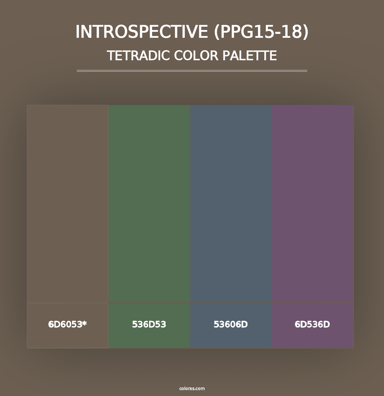 Introspective (PPG15-18) - Tetradic Color Palette