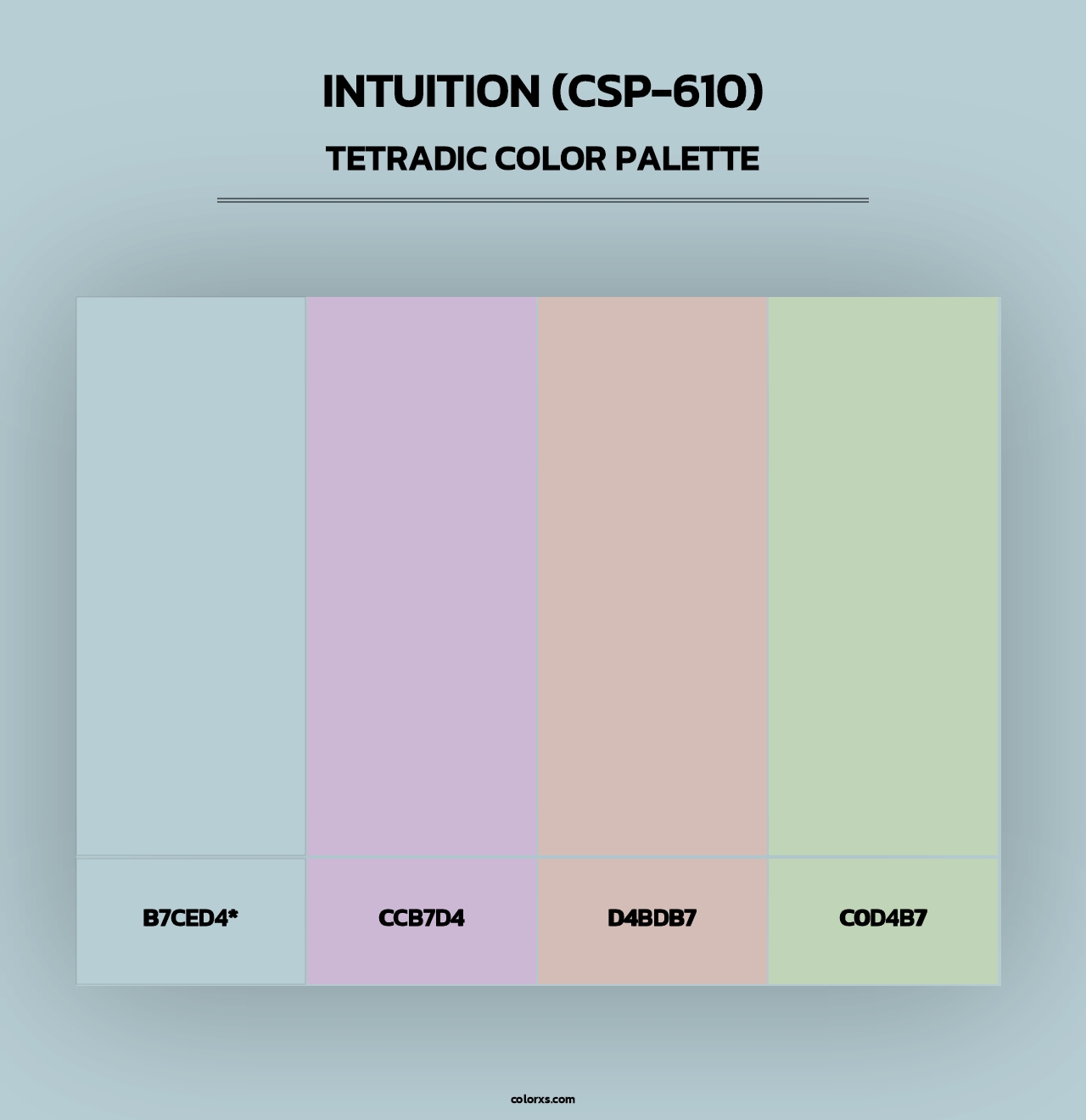 Intuition (CSP-610) - Tetradic Color Palette