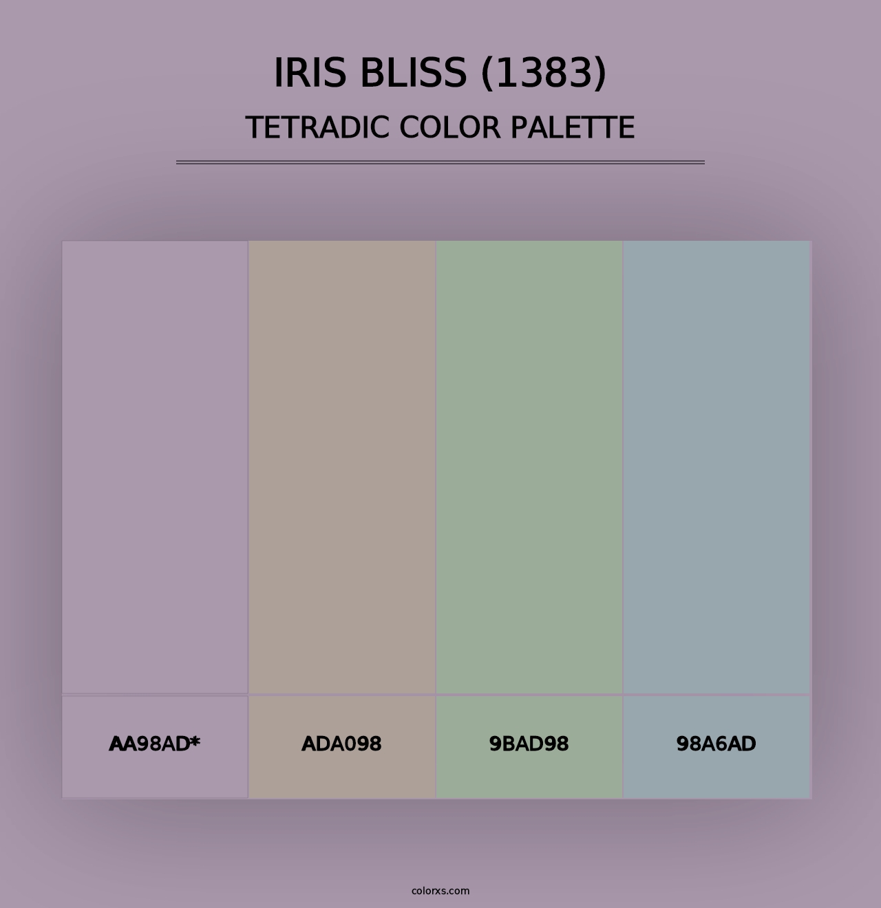 Iris Bliss (1383) - Tetradic Color Palette