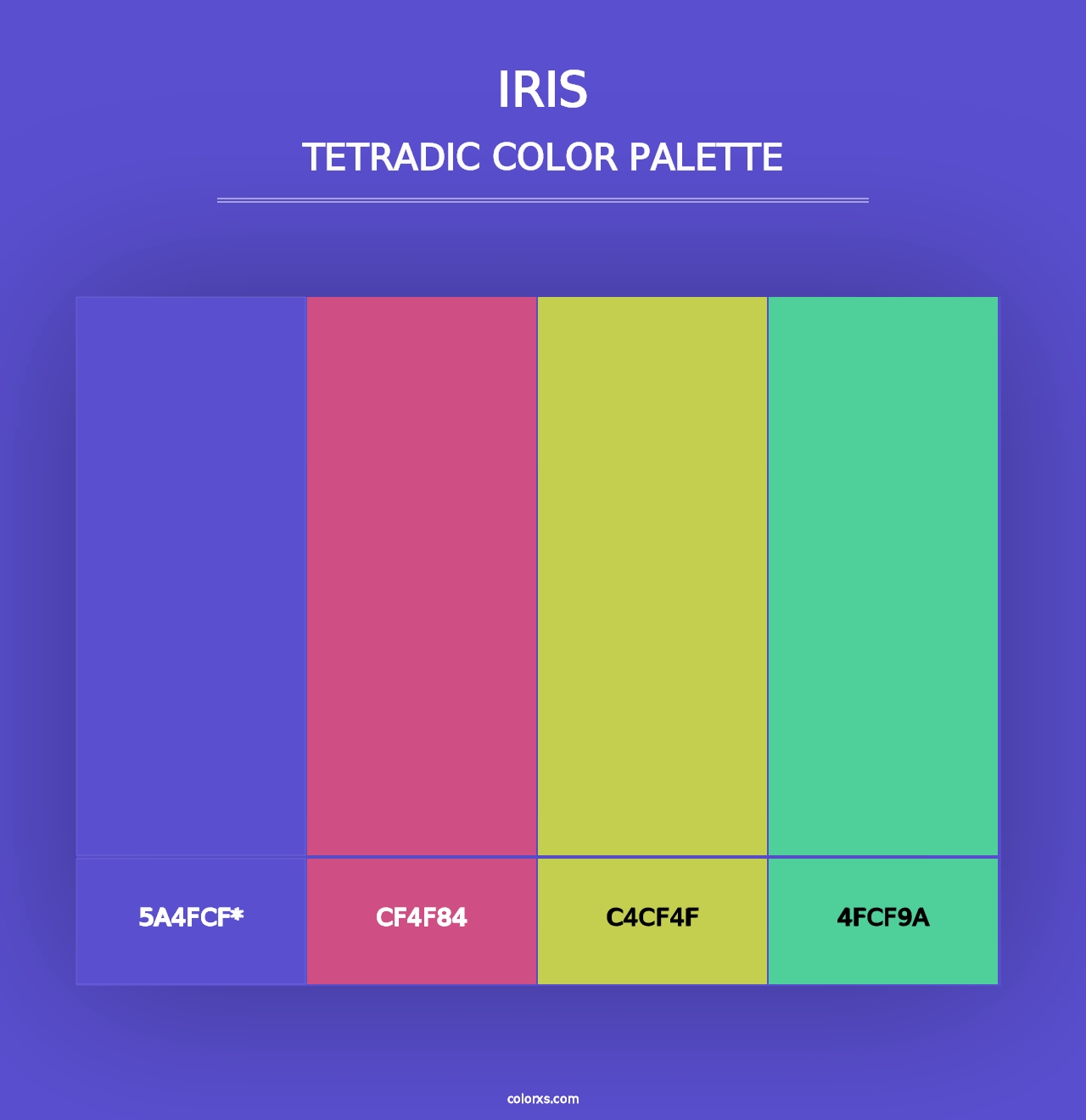 Iris - Tetradic Color Palette