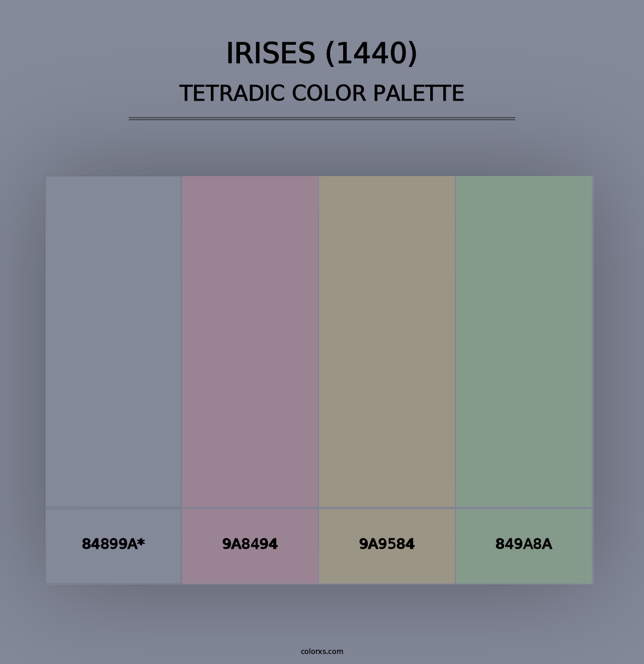 Irises (1440) - Tetradic Color Palette