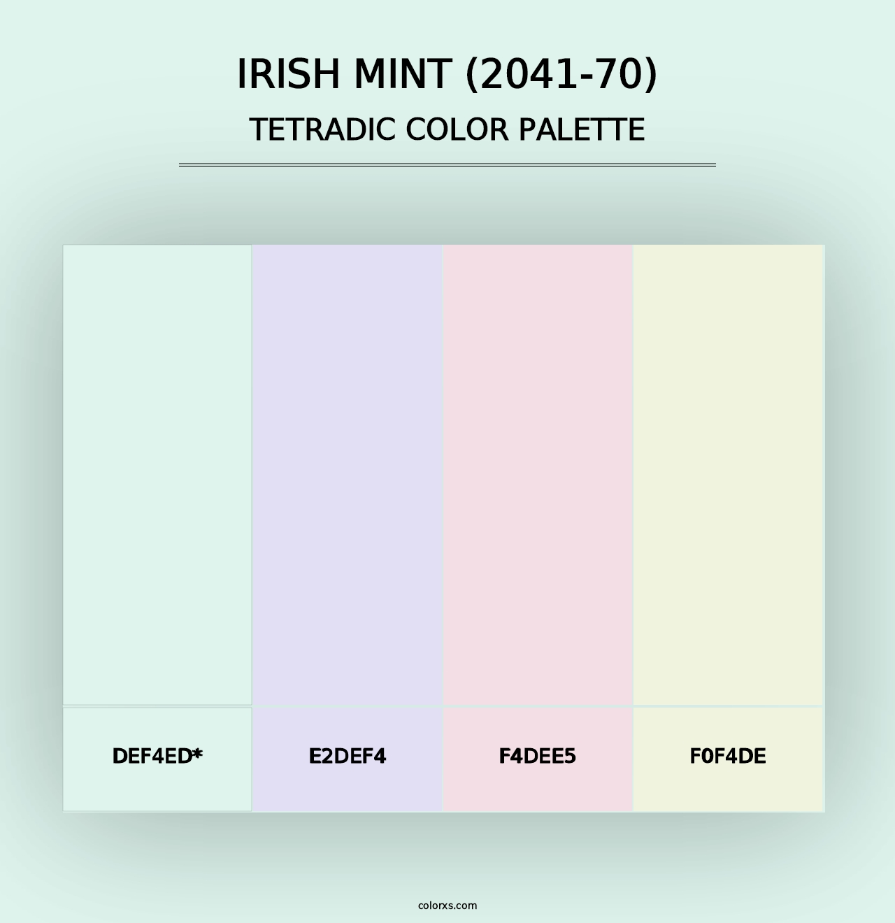 Irish Mint (2041-70) - Tetradic Color Palette