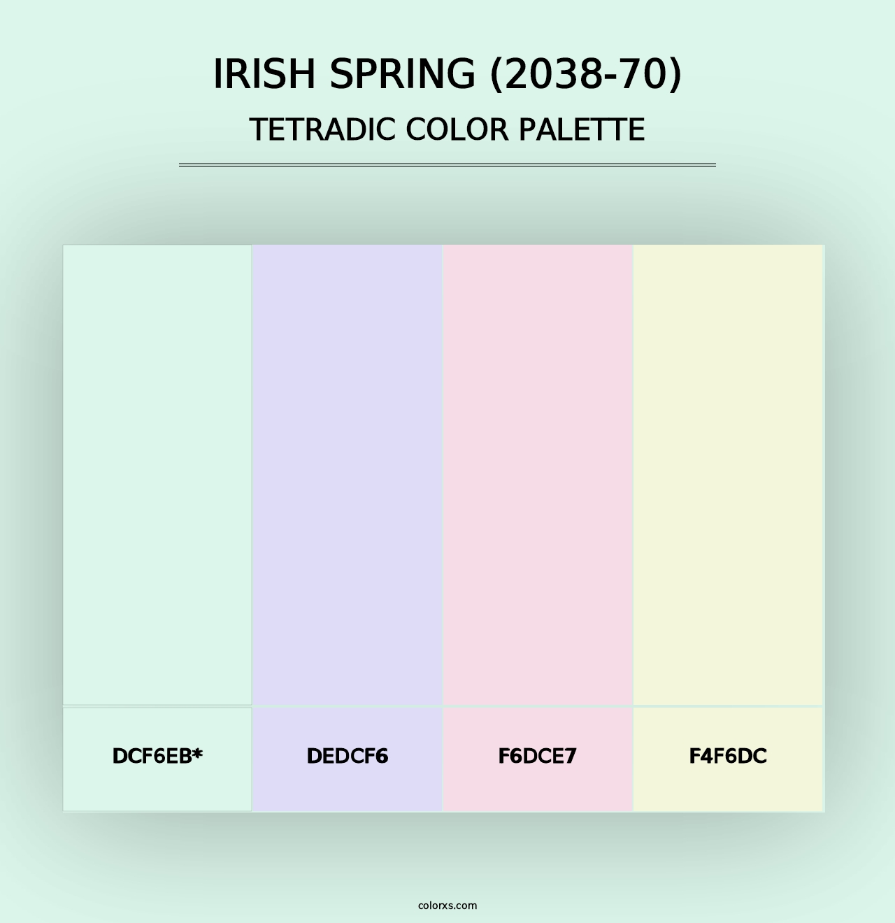 Irish Spring (2038-70) - Tetradic Color Palette