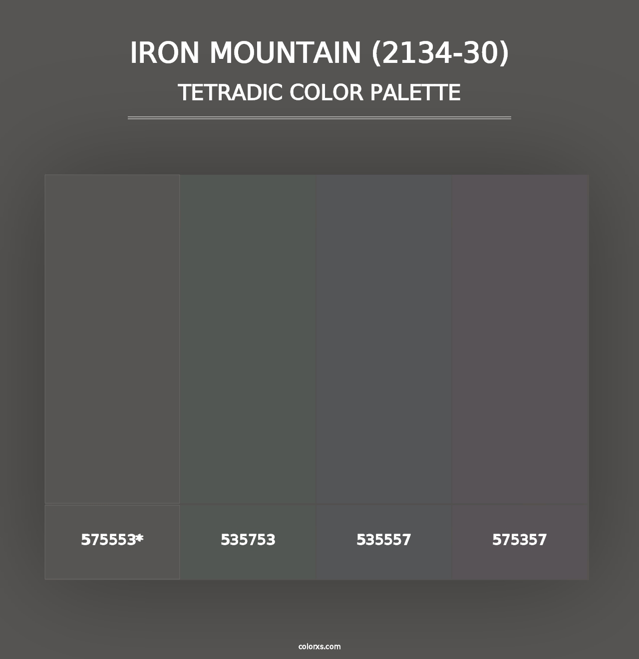 Iron Mountain (2134-30) - Tetradic Color Palette