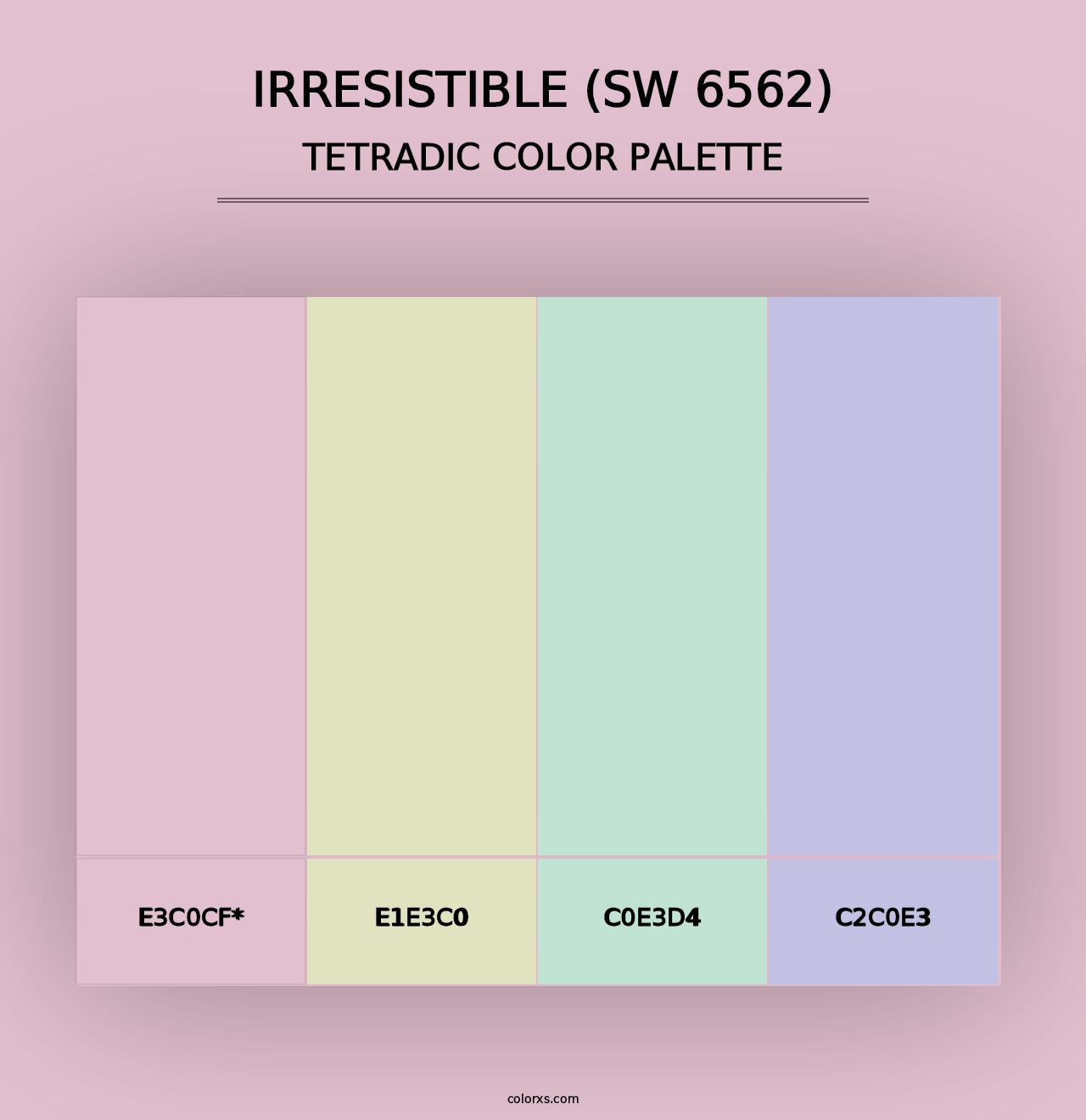 Irresistible (SW 6562) - Tetradic Color Palette