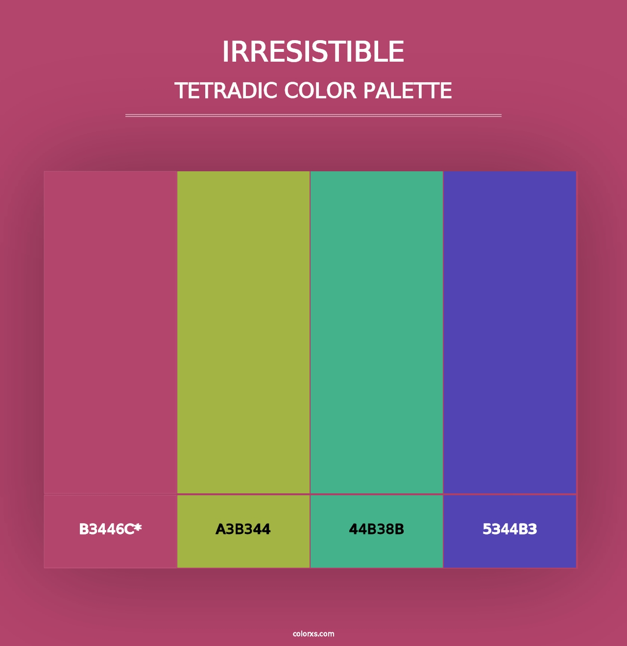 Irresistible - Tetradic Color Palette