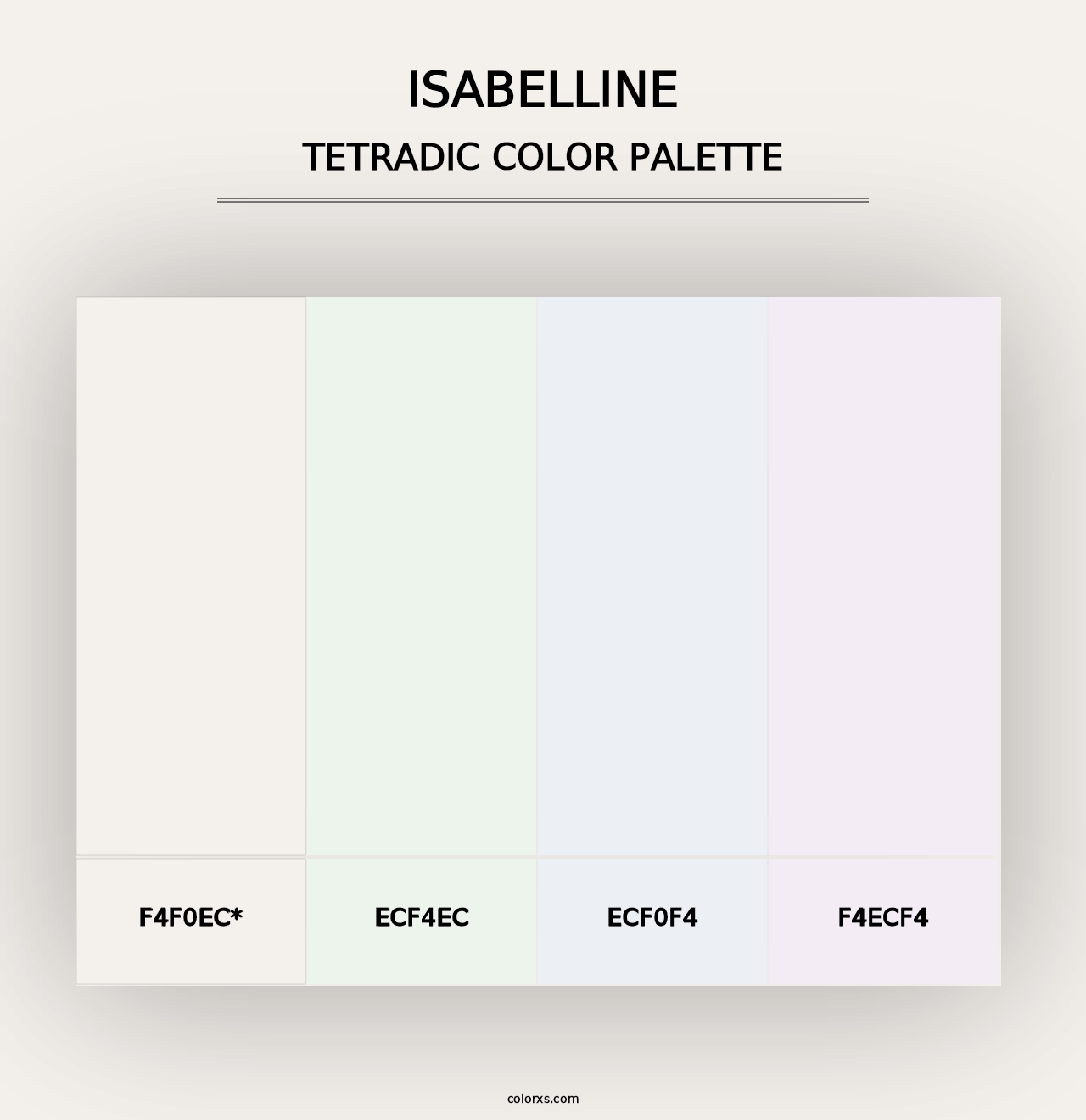 Isabelline - Tetradic Color Palette