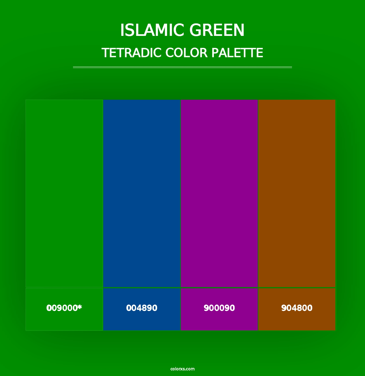 Islamic Green - Tetradic Color Palette