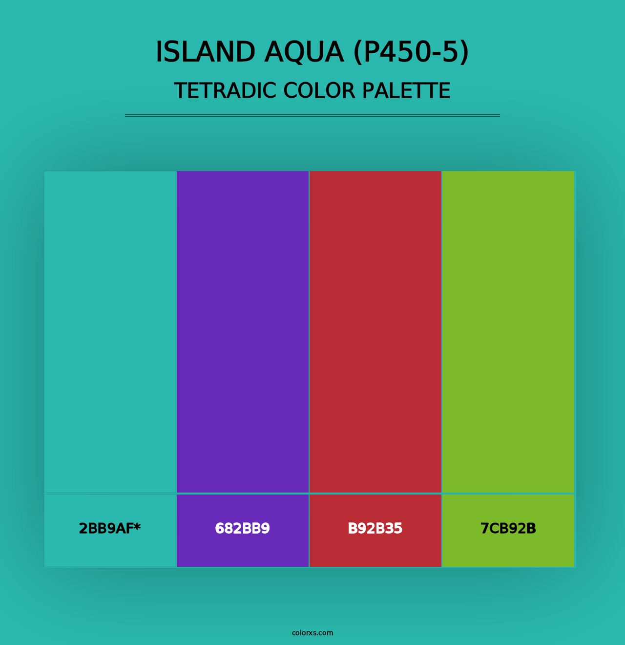 Island Aqua (P450-5) - Tetradic Color Palette