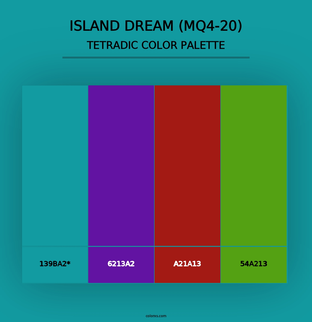 Island Dream (MQ4-20) - Tetradic Color Palette