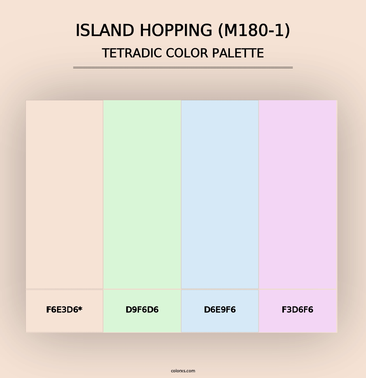 Island Hopping (M180-1) - Tetradic Color Palette