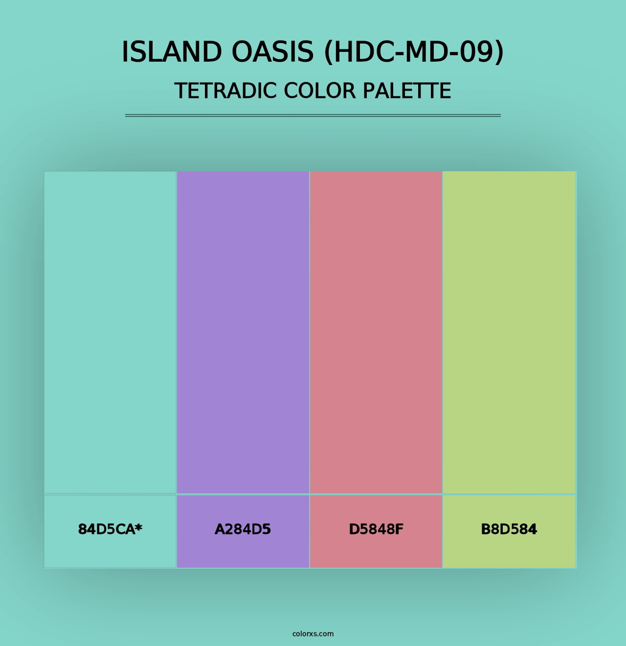 Island Oasis (HDC-MD-09) - Tetradic Color Palette