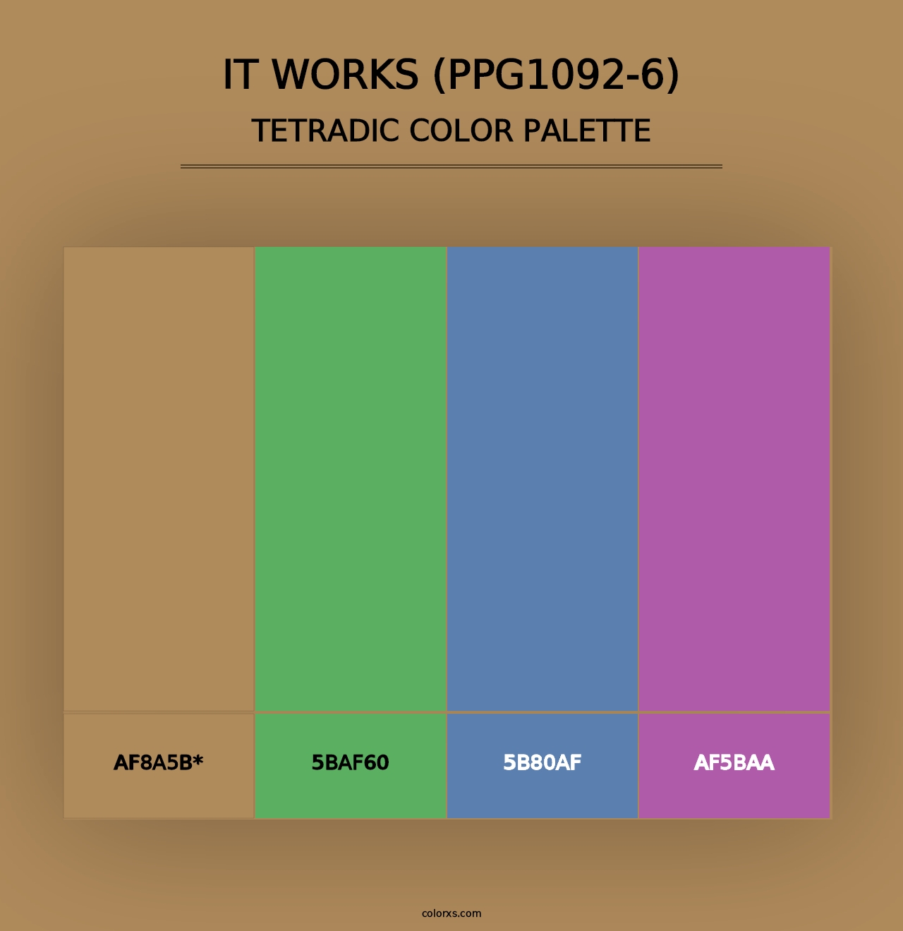 It Works (PPG1092-6) - Tetradic Color Palette