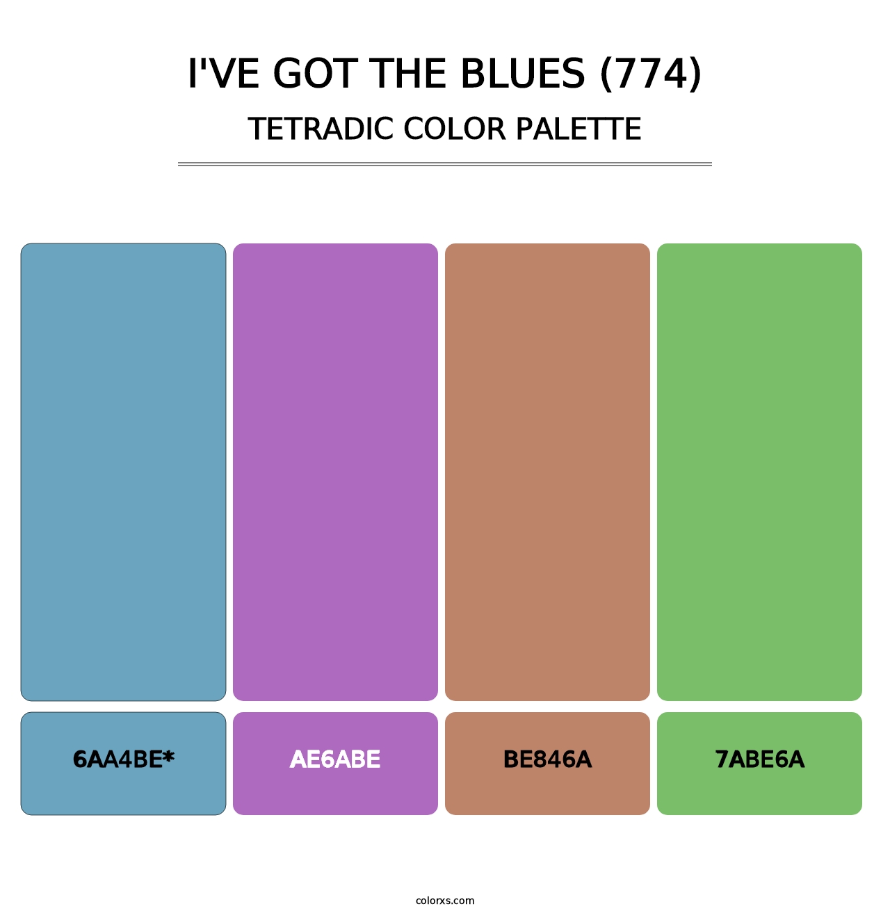 I've Got the Blues (774) - Tetradic Color Palette