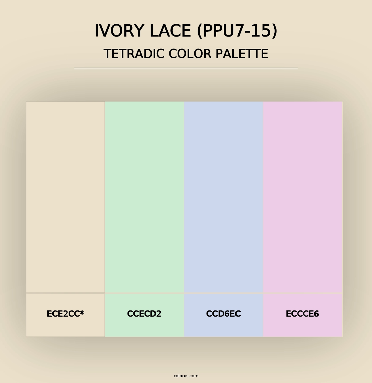 Ivory Lace (PPU7-15) - Tetradic Color Palette