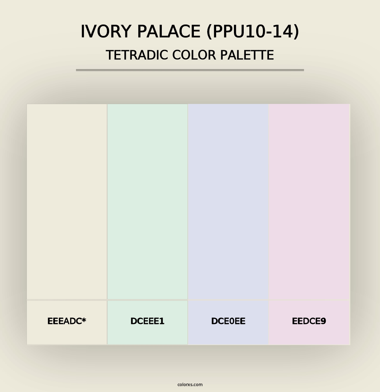 Ivory Palace (PPU10-14) - Tetradic Color Palette