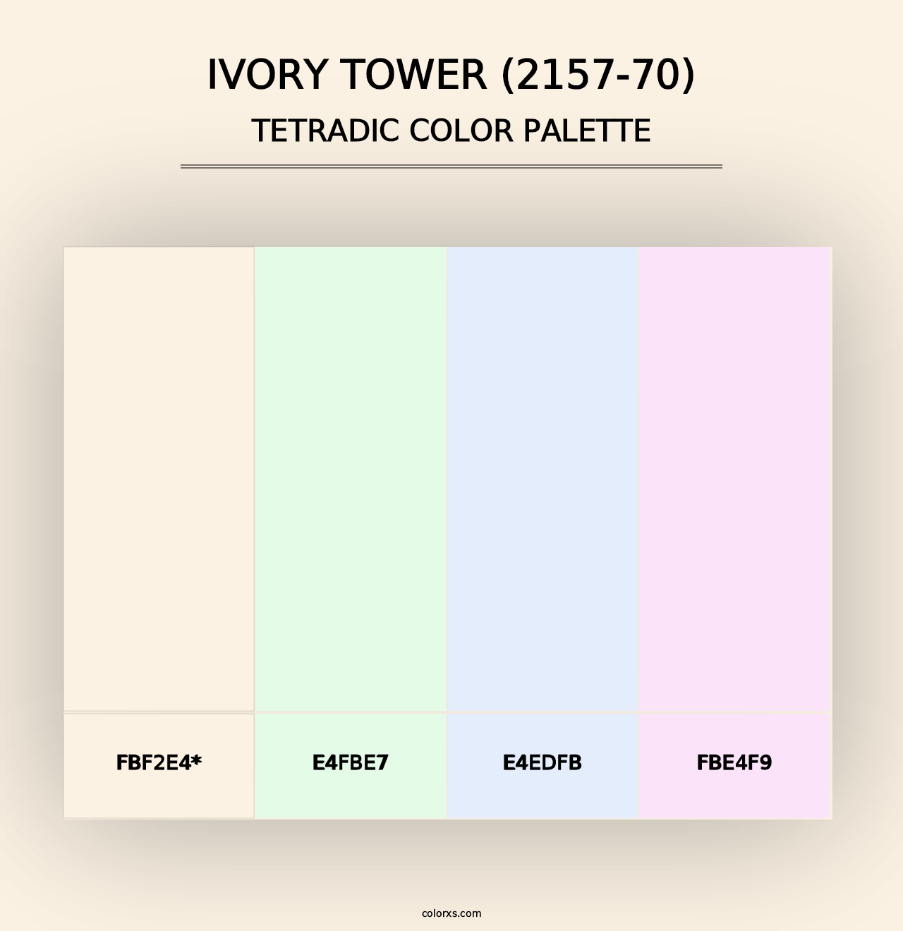 Ivory Tower (2157-70) - Tetradic Color Palette