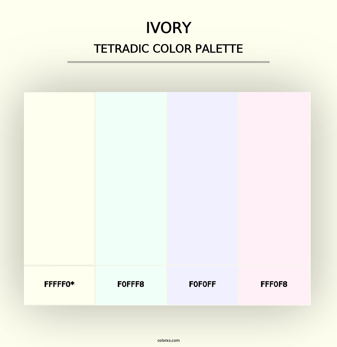 Ivory - Tetradic Color Palette