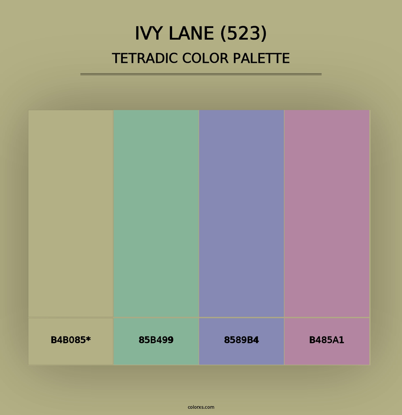 Ivy Lane (523) - Tetradic Color Palette