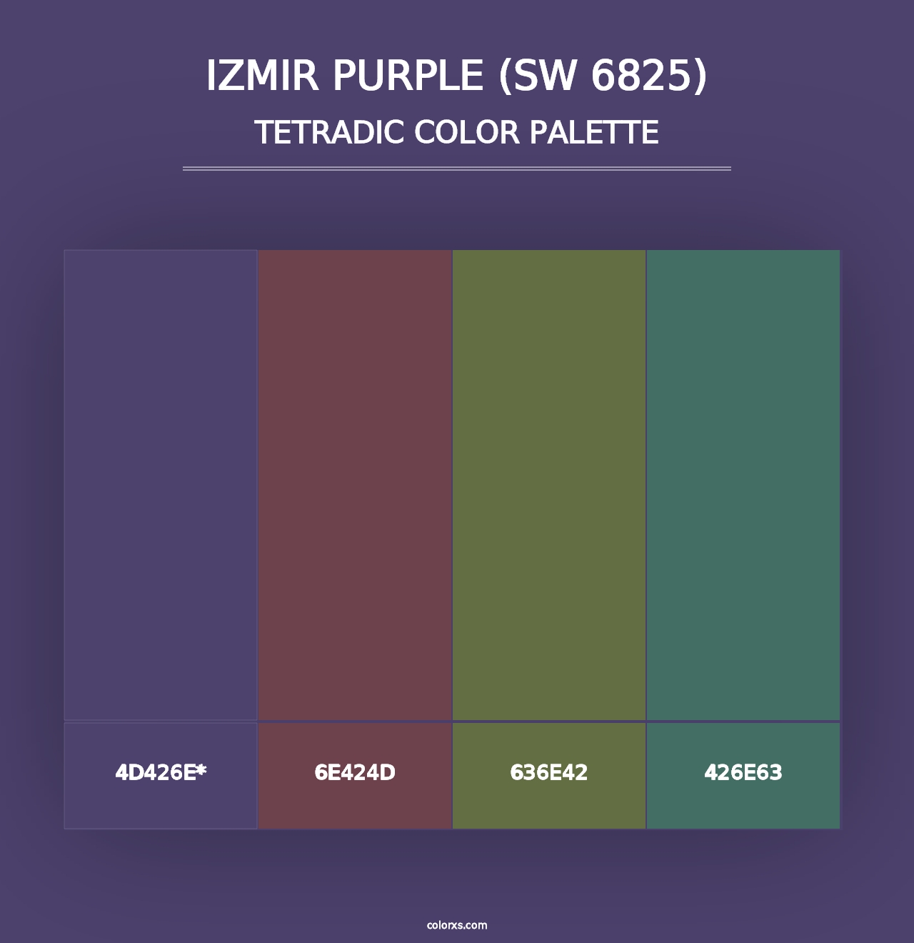 Izmir Purple (SW 6825) - Tetradic Color Palette