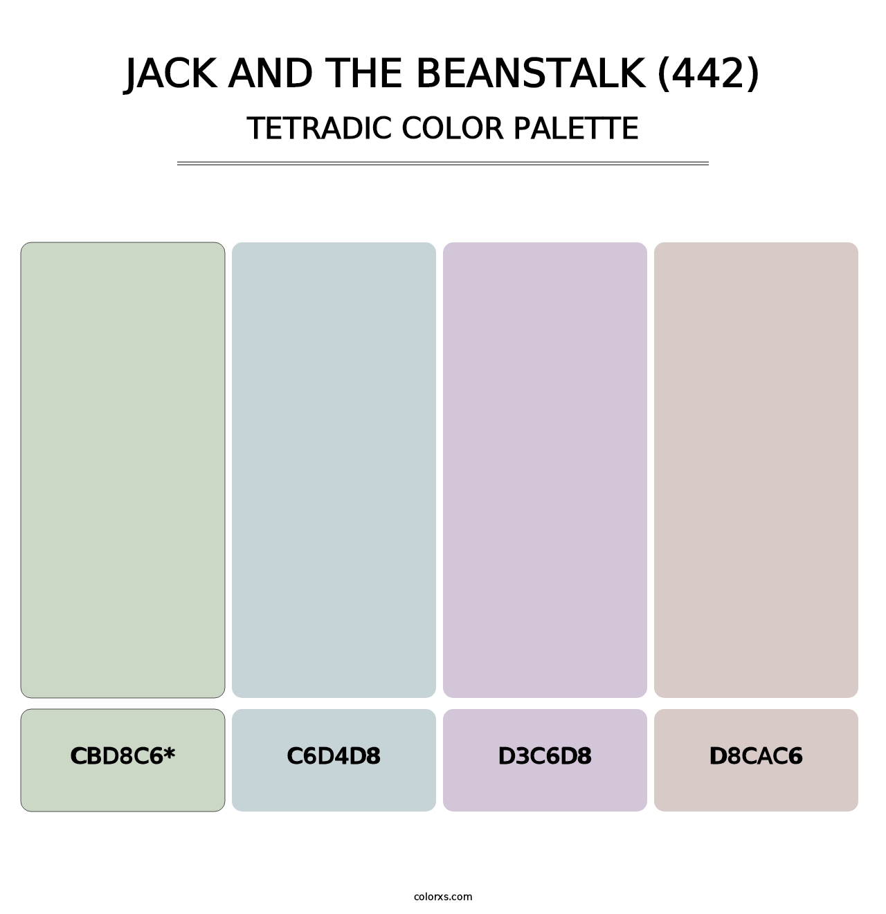 Jack and the Beanstalk (442) - Tetradic Color Palette