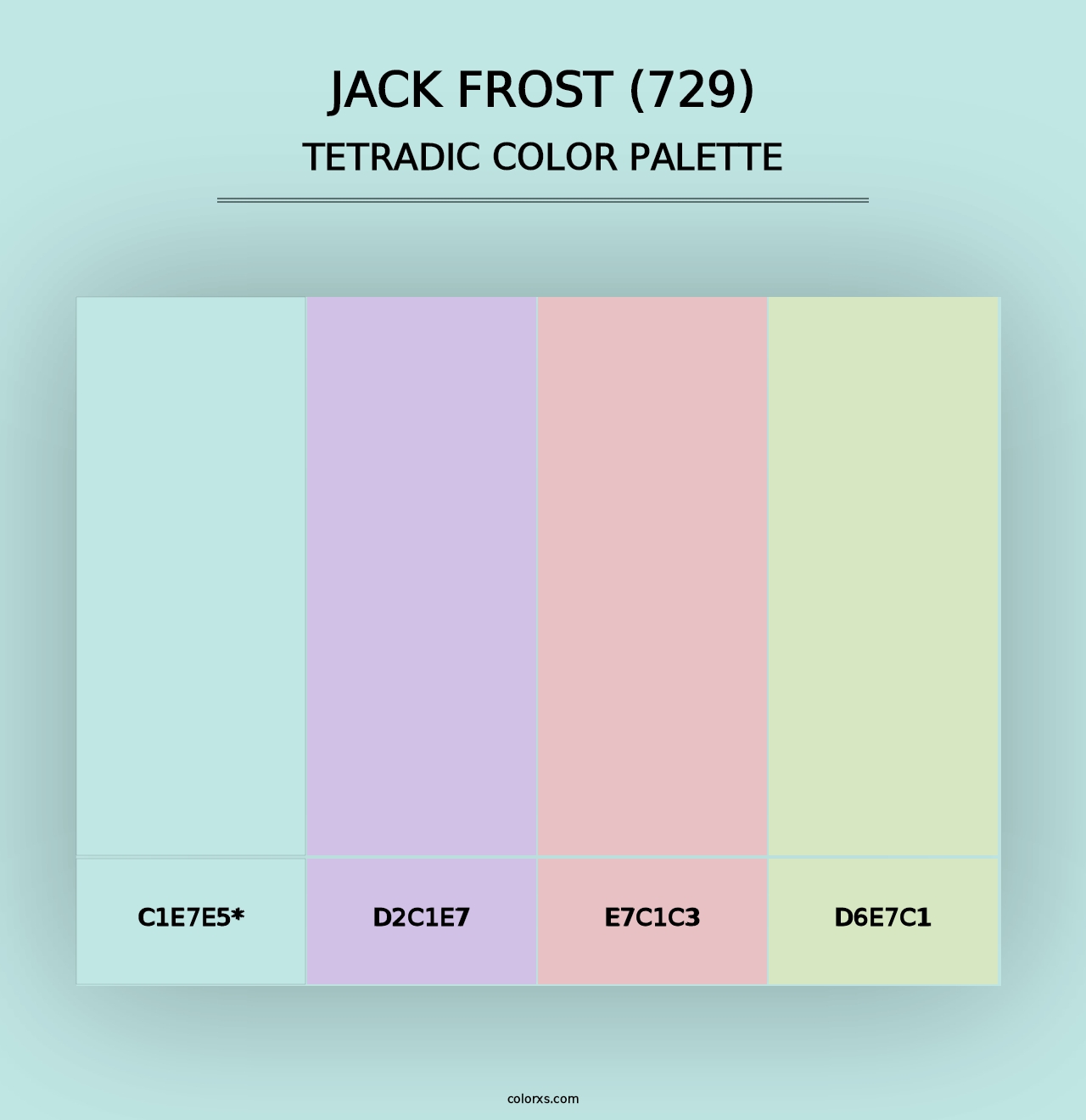 Jack Frost (729) - Tetradic Color Palette