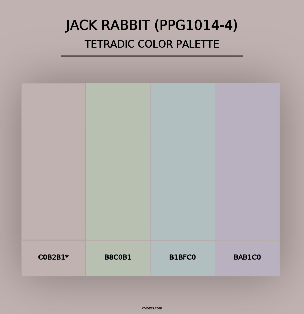 Jack Rabbit (PPG1014-4) - Tetradic Color Palette