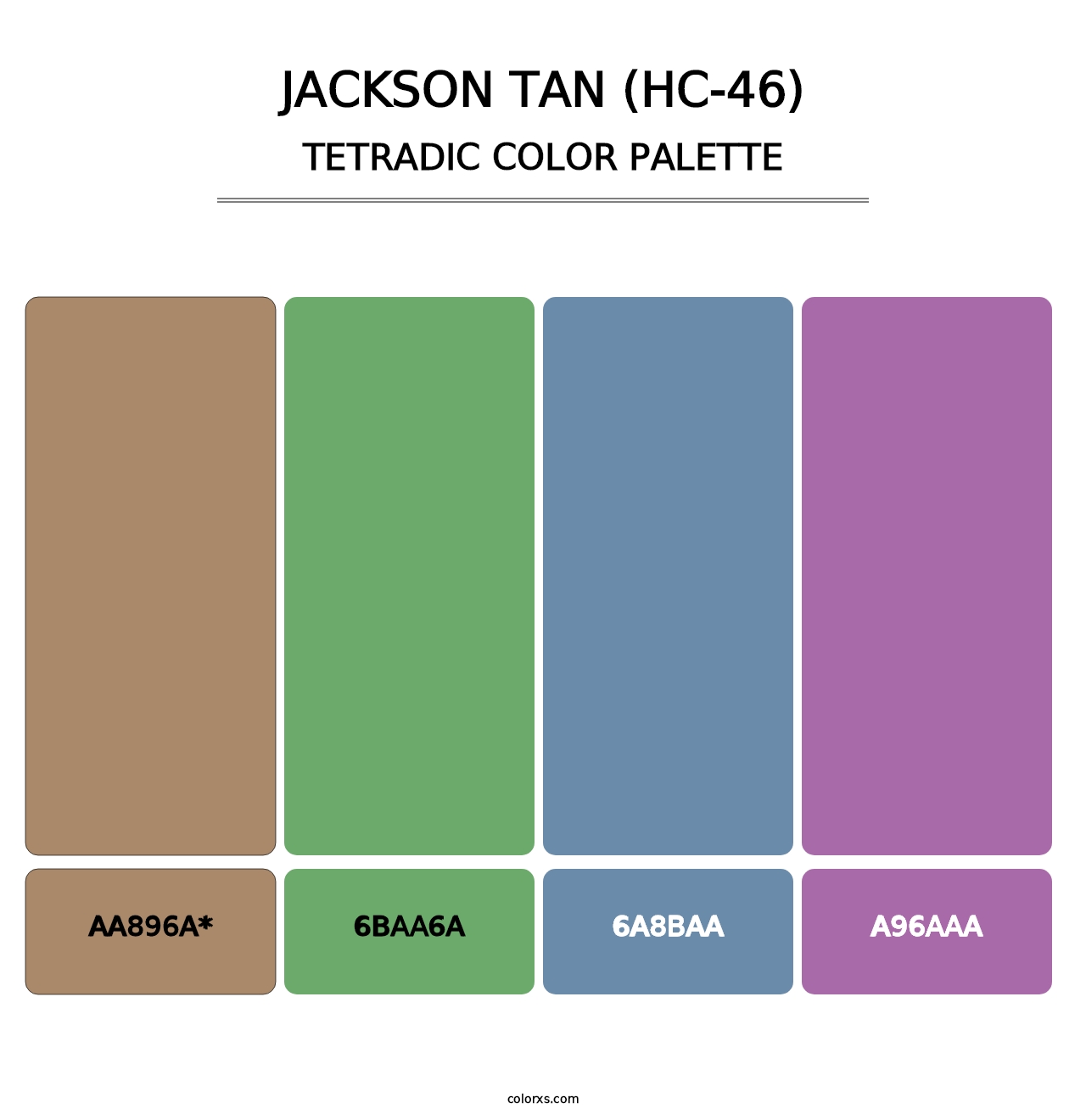 Jackson Tan (HC-46) - Tetradic Color Palette