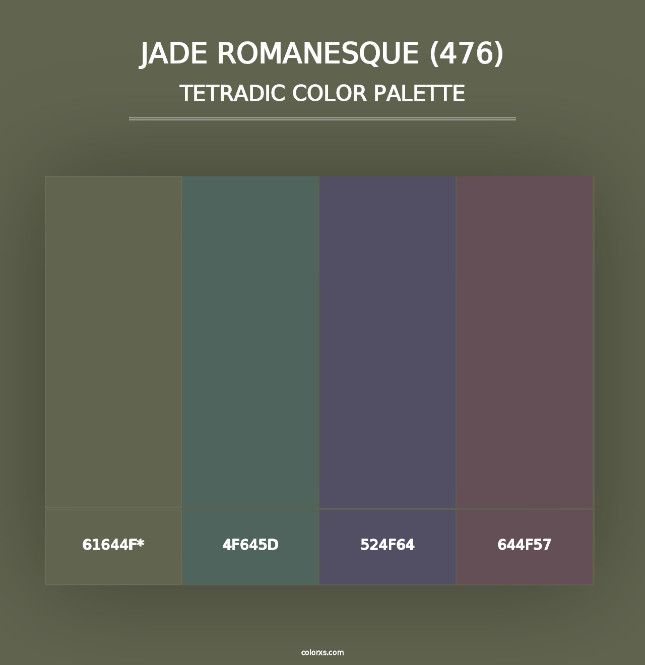 Jade Romanesque (476) - Tetradic Color Palette