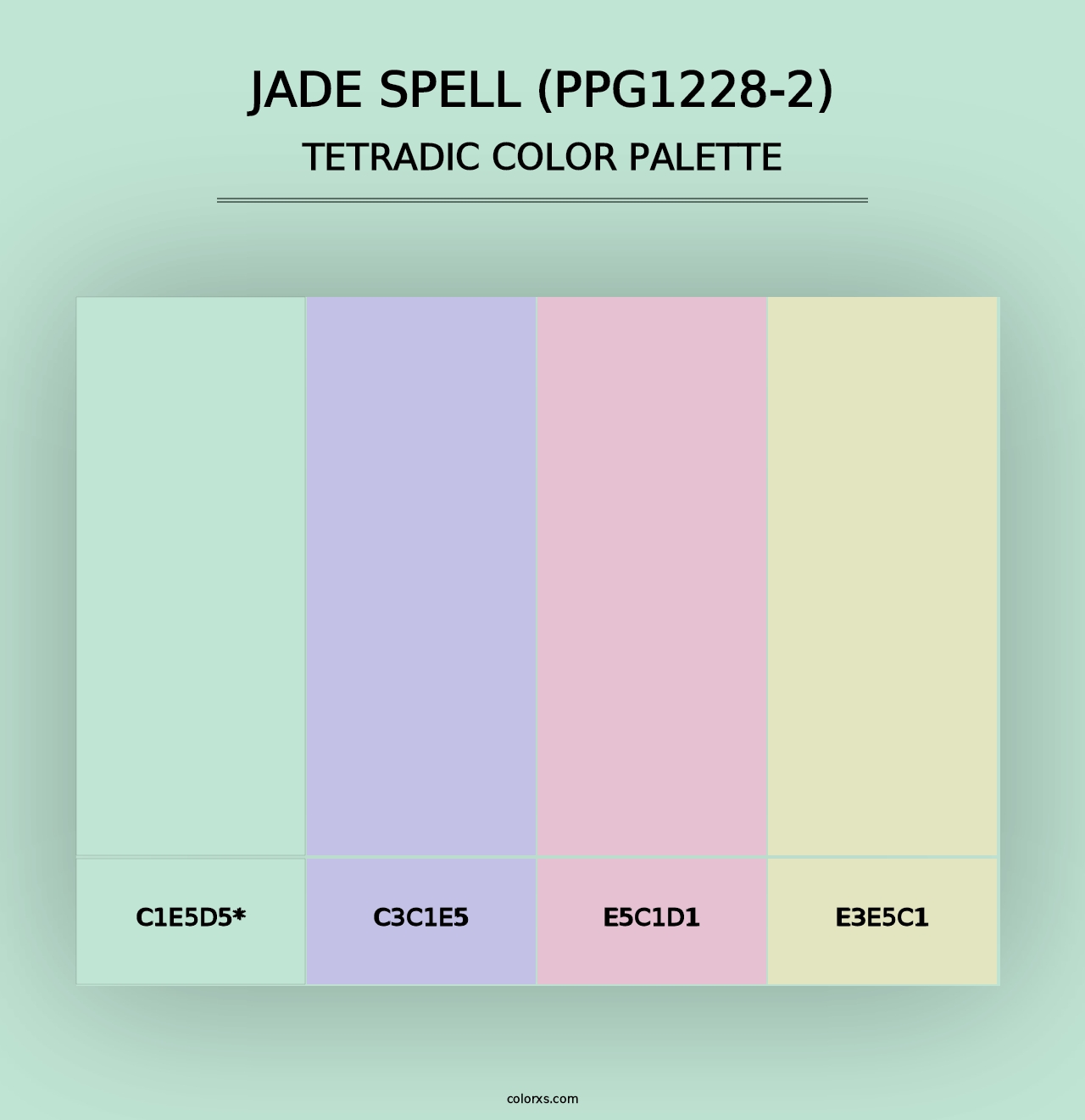 Jade Spell (PPG1228-2) - Tetradic Color Palette