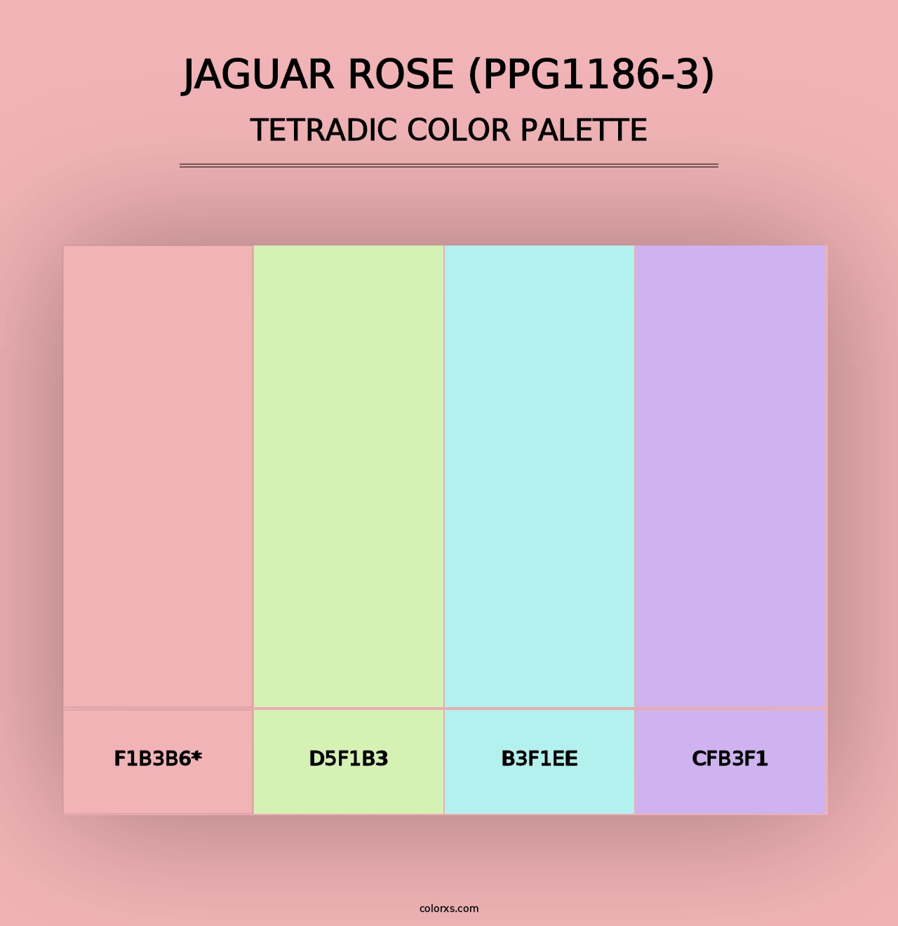 Jaguar Rose (PPG1186-3) - Tetradic Color Palette