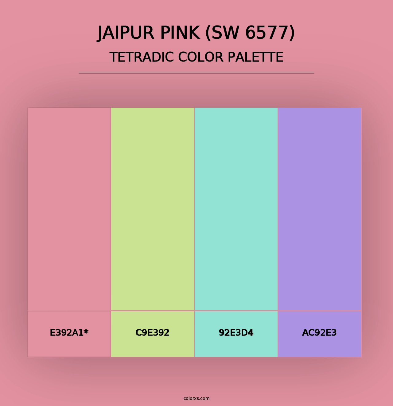 Jaipur Pink (SW 6577) - Tetradic Color Palette