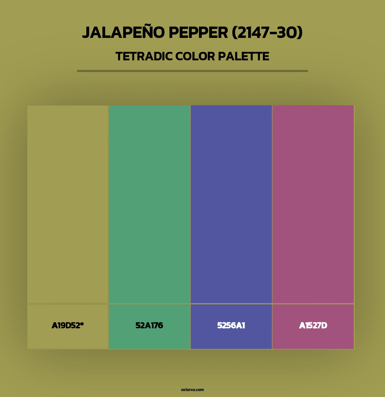 Jalapeño Pepper (2147-30) - Tetradic Color Palette