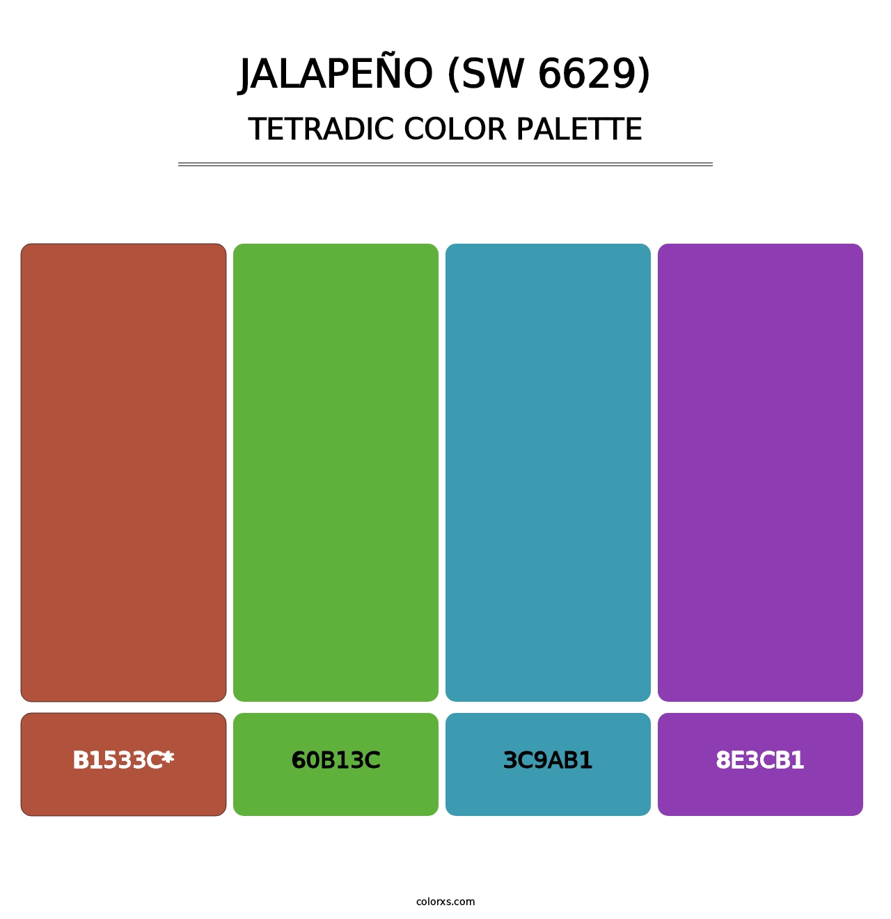 Jalapeño (SW 6629) - Tetradic Color Palette