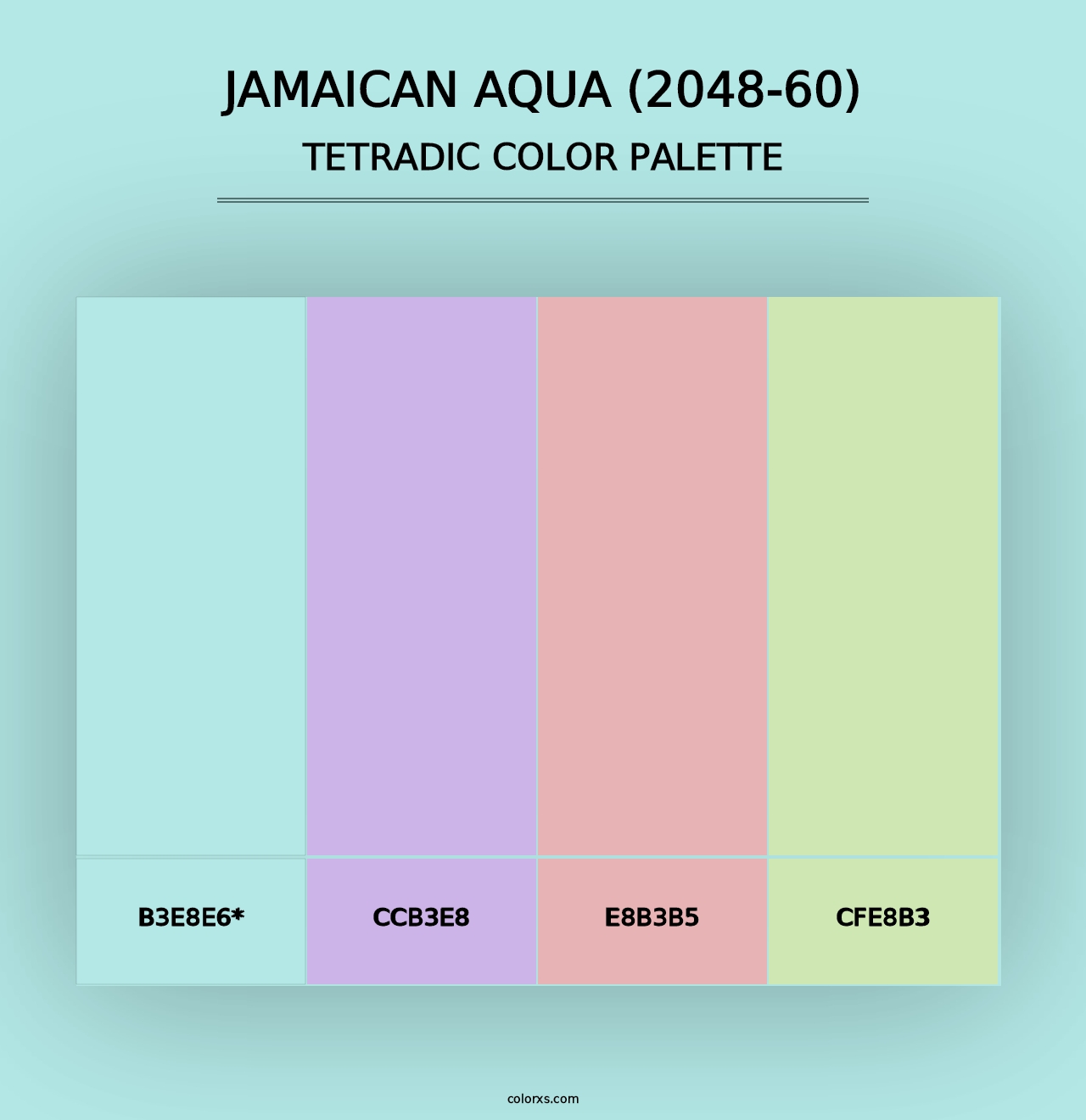 Jamaican Aqua (2048-60) - Tetradic Color Palette