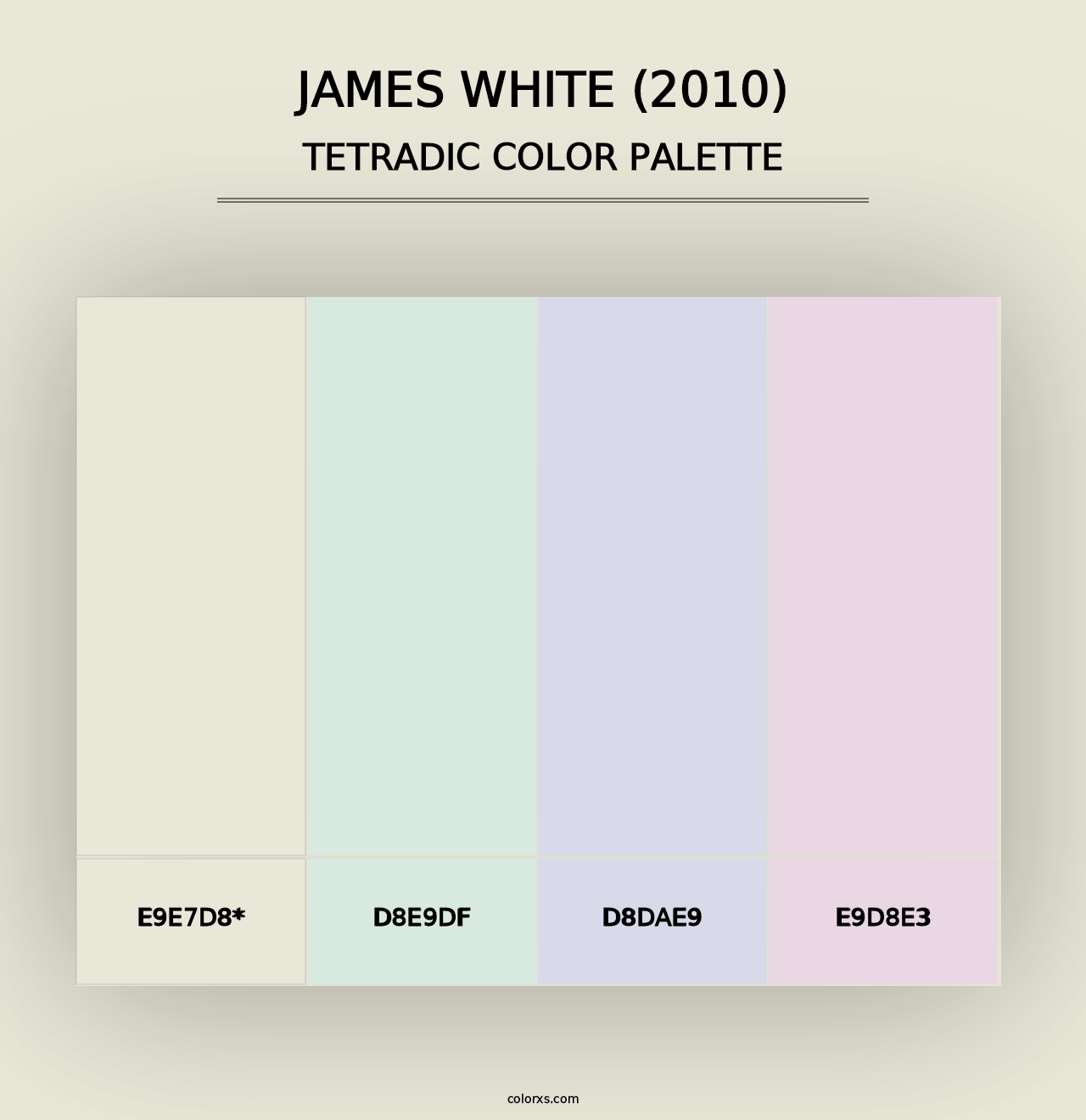 James White (2010) - Tetradic Color Palette