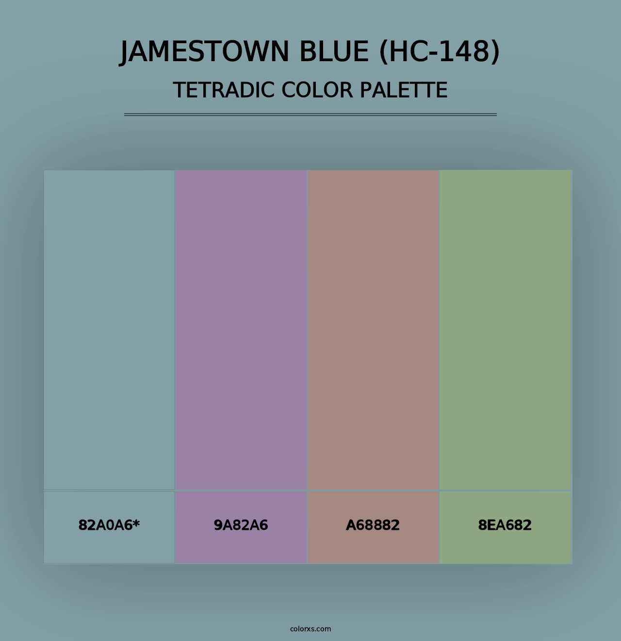 Jamestown Blue (HC-148) - Tetradic Color Palette