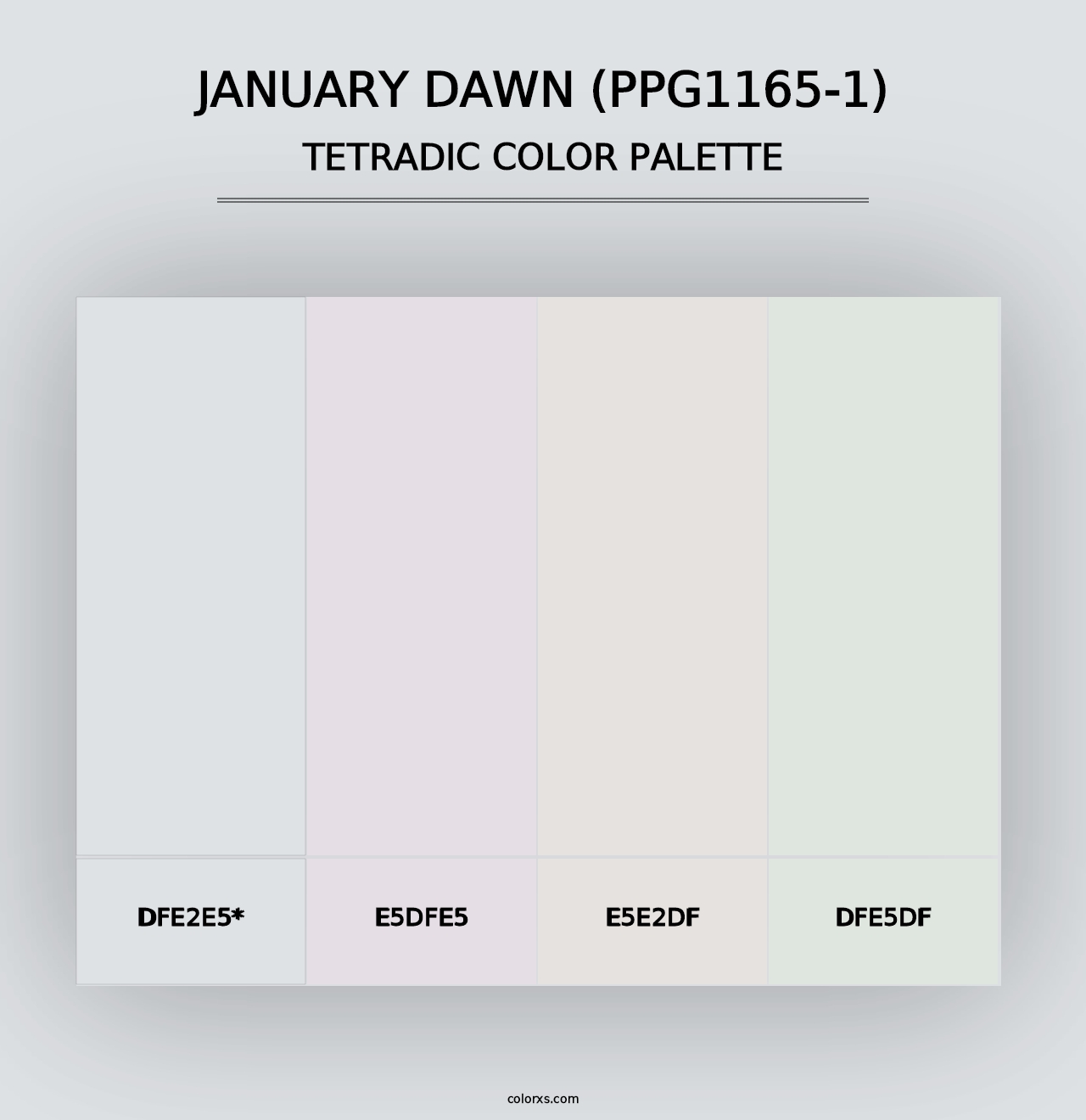 January Dawn (PPG1165-1) - Tetradic Color Palette