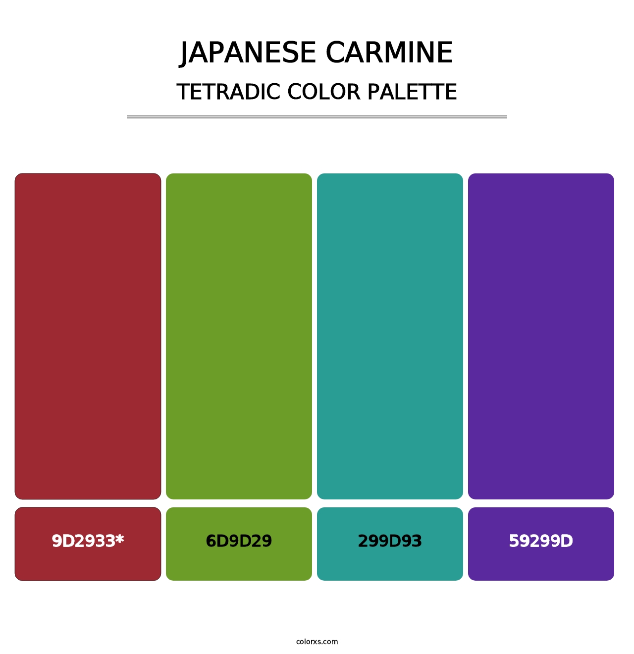 Japanese Carmine - Tetradic Color Palette