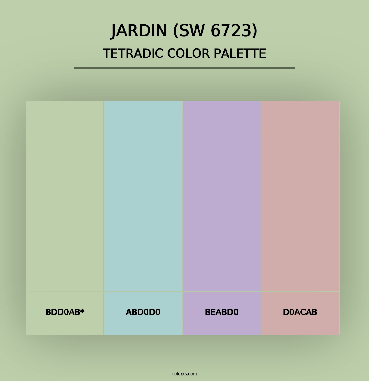 Jardin (SW 6723) - Tetradic Color Palette