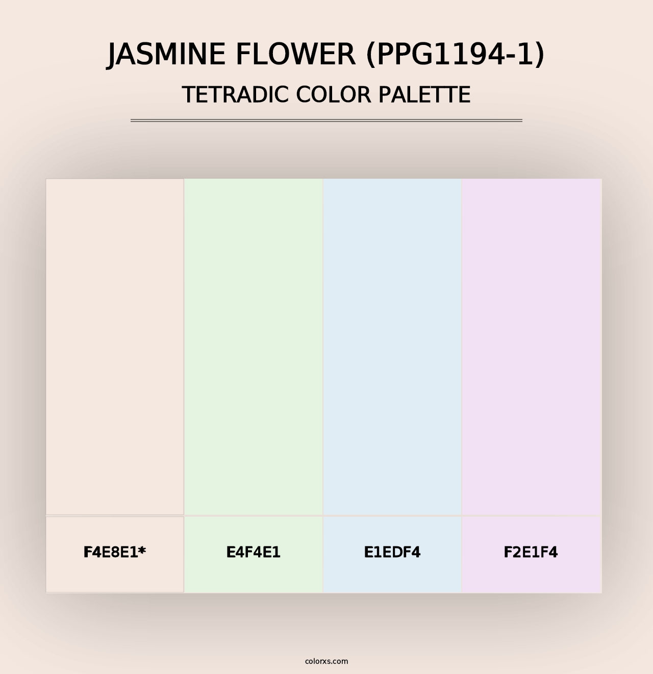 Jasmine Flower (PPG1194-1) - Tetradic Color Palette