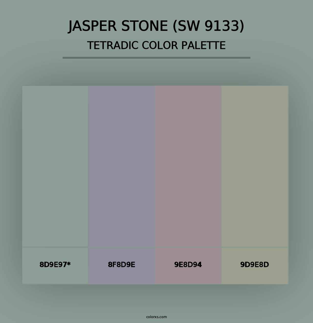 Jasper Stone (SW 9133) - Tetradic Color Palette